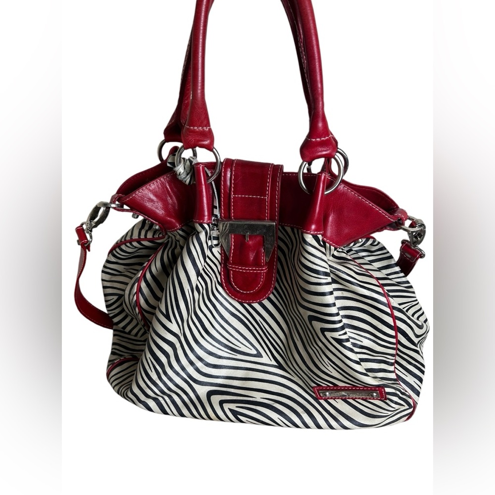 Reza Duro Zebra Hobo Shoulder Bag